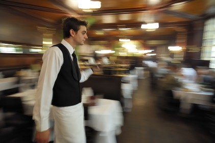 France, Paris (75), la brasserie Flo et sa décoration 1900