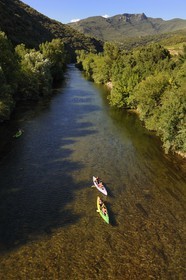 France, Hérault (34), vallée de l' Orb à Ceps, descente en canoë-kayak de la rivière Orb