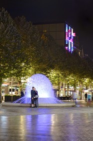 France, Marne (51), Reims, fontaine sur le place Drouet d'Erlon