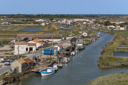 France, Charente-Maritime (17), Ile d'Oléron, Dolus-d’Oléron, le port ostréicole du Chenal d'Arceau