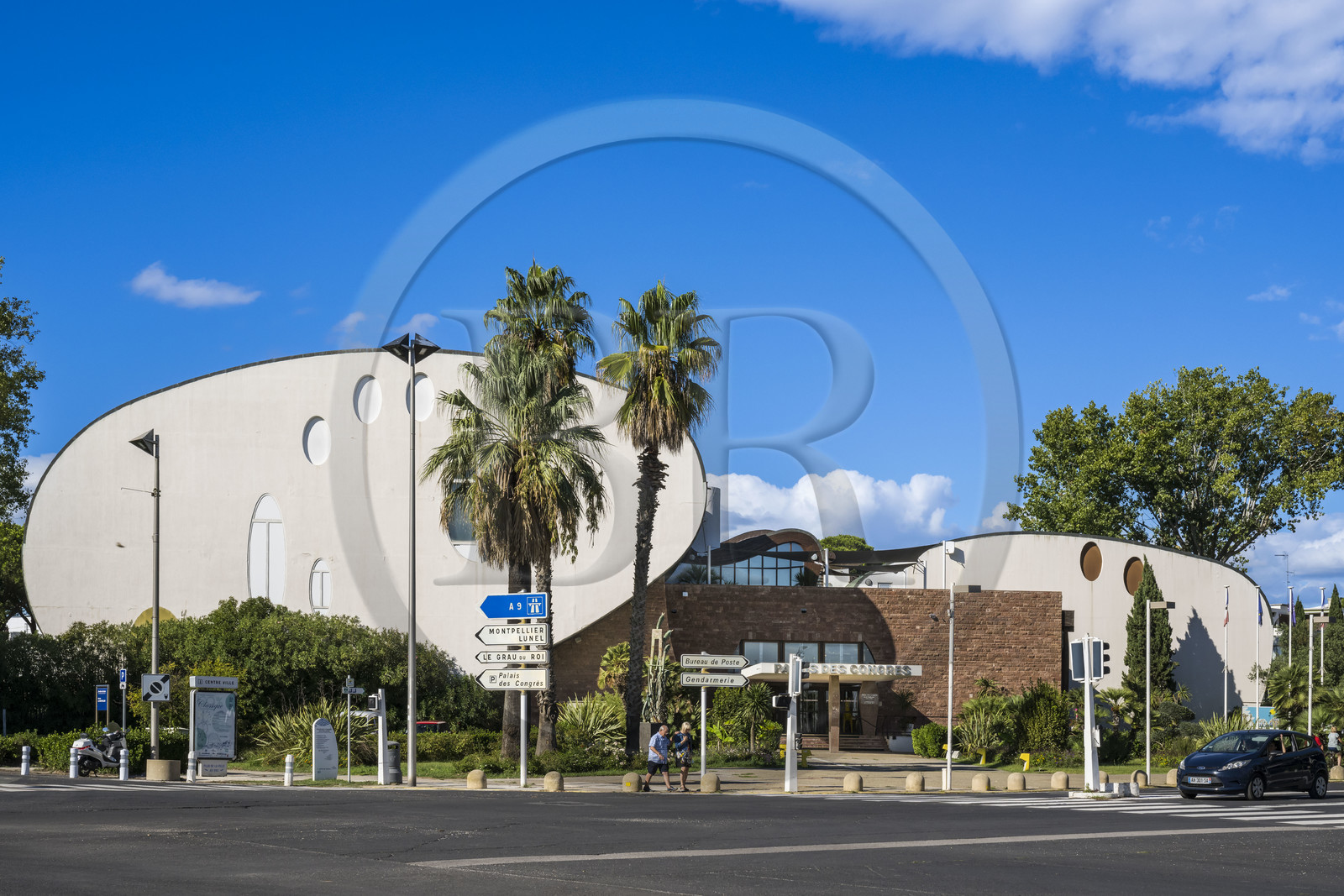 France, Hérault (34), La Grande-Motte, labellisé patrimoine du XXème siècle, le Palais des Congrès de l'architecte Jean Balladur