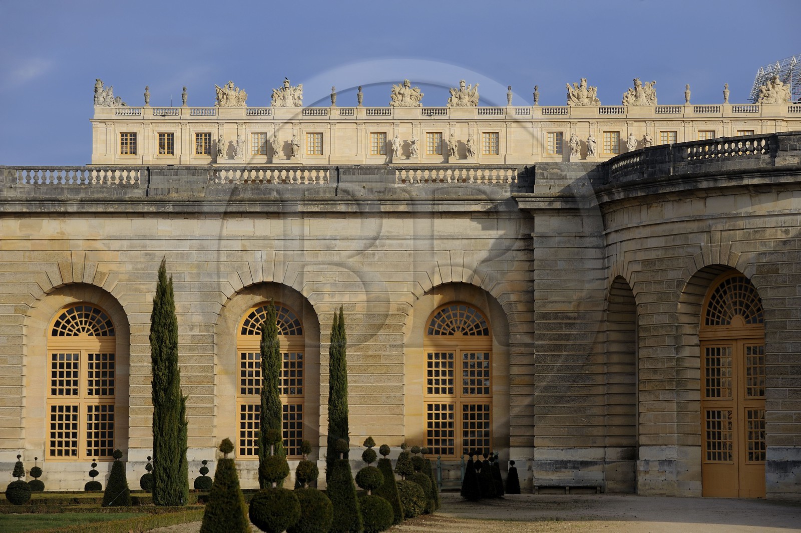 France, Yvelines (78), château de Versailles, classé Patrimoine Mondial de l'UNESCO, le parterre de l'Orangerie de Jules Hardouin-Mansart