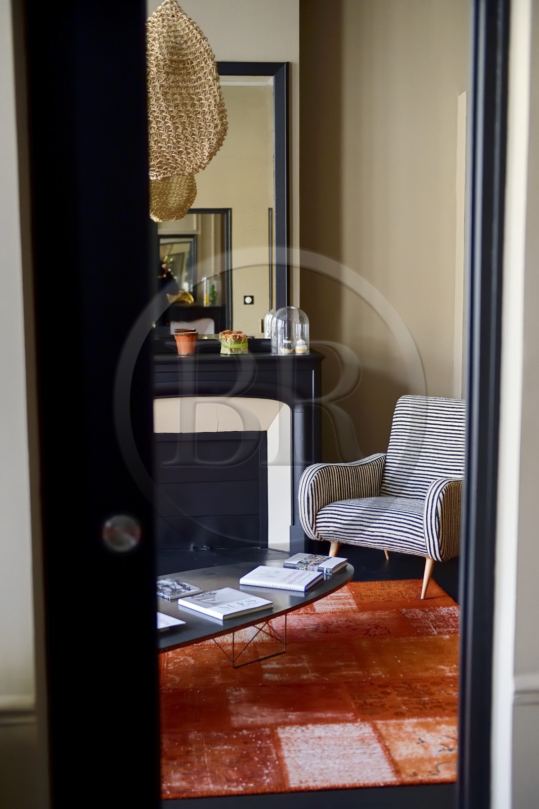 France, Meurthe-et-Moselle (54), Nancy, maison d’hôte La Villa 1901, salon d'une suite