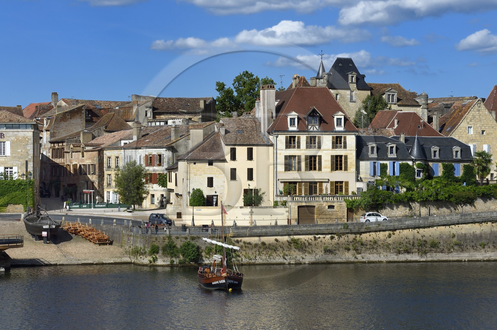 France, Dordogne (24), Bergerac, le Vieux Bergerac et les rives de la Dordogne
