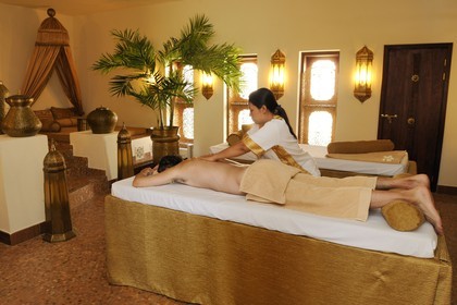 Tanzanie, archipel de Zanzibar, île de Unguja (Zanzibar), côte Sud-Est, Bwejuu, le luxueux Baraza Resort & Spa