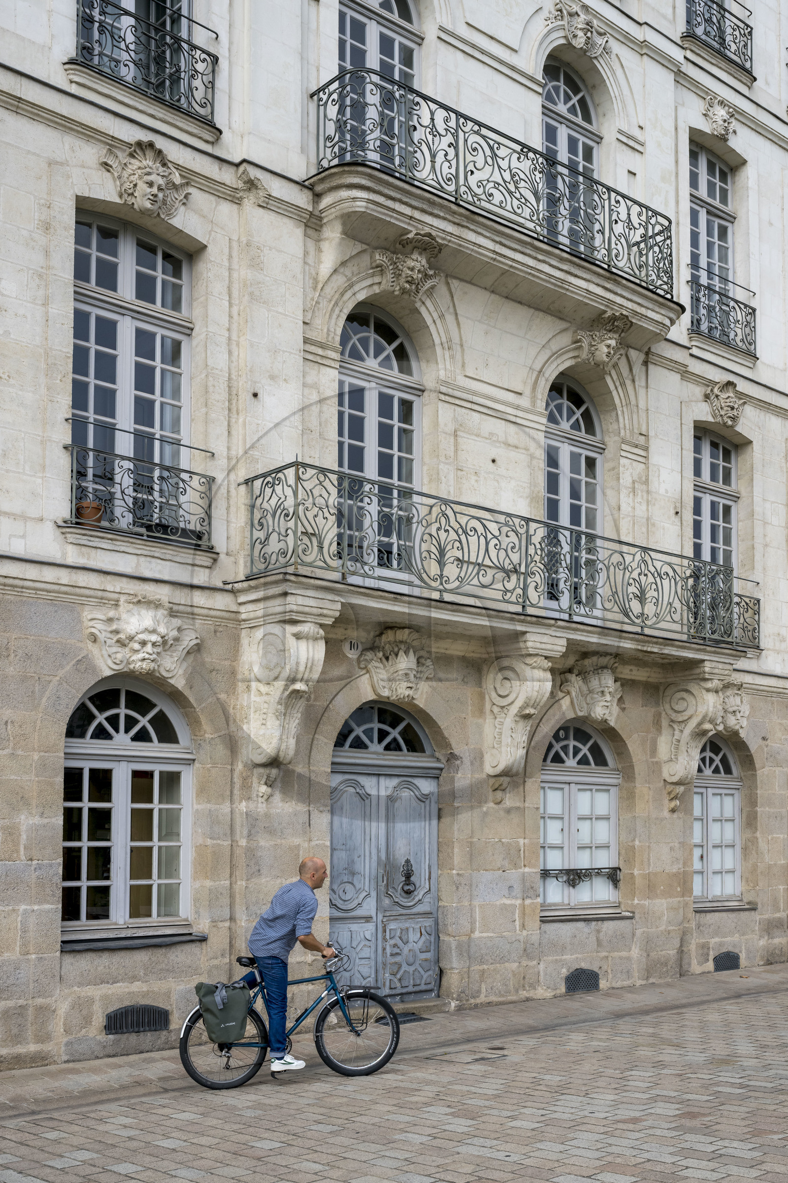 France, Loire-Atlantique (44), Nantes, maison d'armateur au 10 quai Turenne sur l'ancienne Ile Feydeau