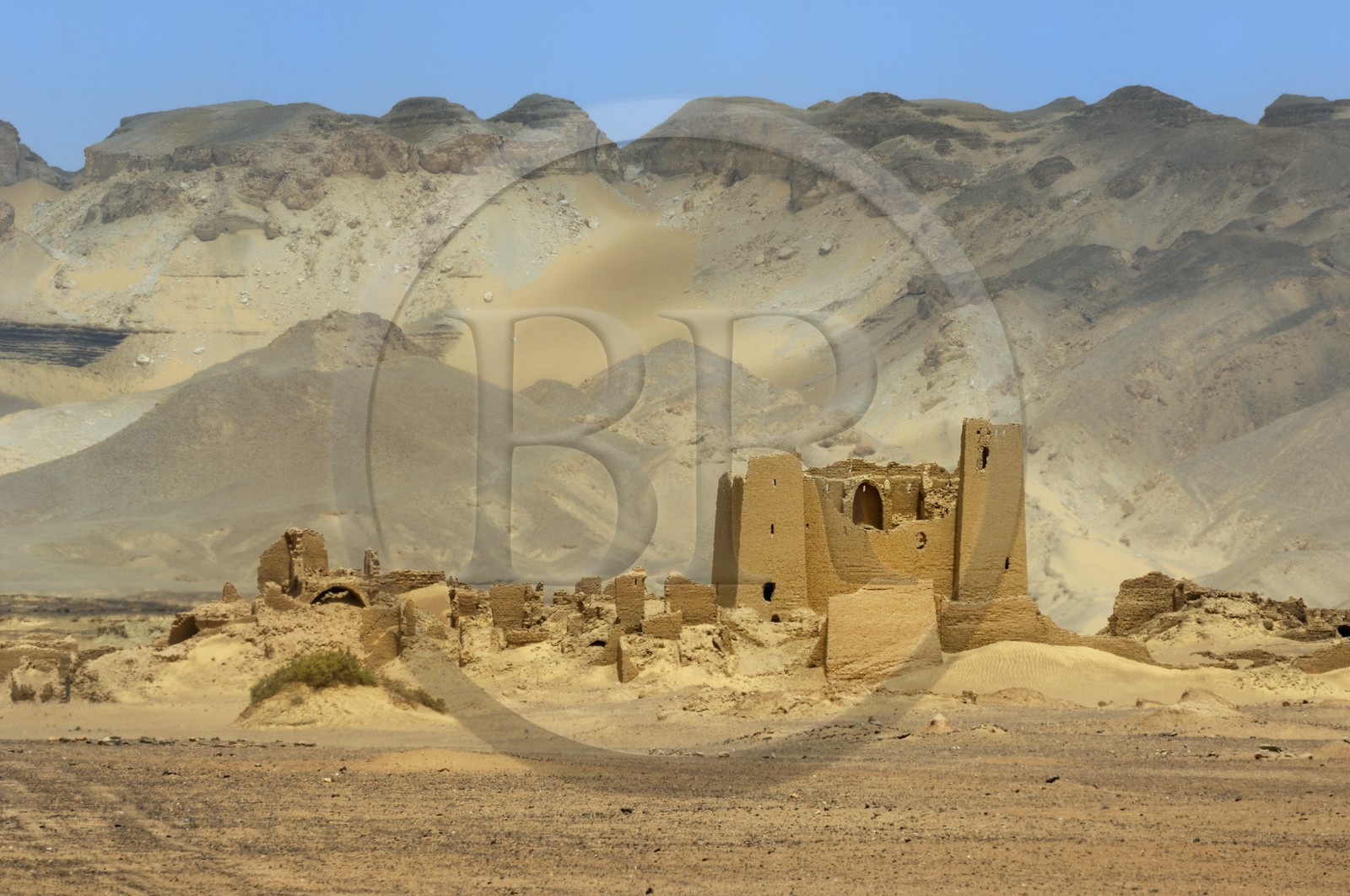 Egypte, Haute-Egypte, désert libyque, forteresse de Umm el-Dabadib au nord-est de Kharga