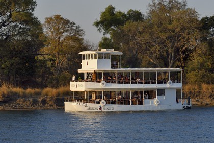 Zimbabwe, province de Matabeleland septentrional, Victoria Falls, croisière sur le fleuve Zambèze en amont des chutes Victoria