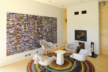 Norvège, Rogaland, région de Stavanger, maison du designer norvégien Jan Storksen