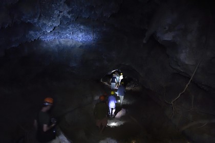 Nicaragua, Masaya, Parc national du Volcan Masaya (Parque Nacional Volcan Masaya), ancien tunnel de lave