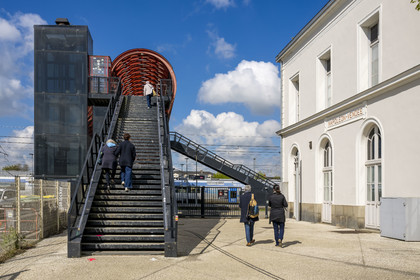 France, Vendée (85), La Roche-sur-Yon, gare Napoleon-Vendée du premier nom donné à la ville