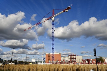 France, Seine-Maritime (76), Le Havre, quartier des docks toujours en transformation et en travaux, l'école d'ingénieur ISEL