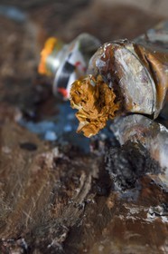 France, Val-de-Marne (94), Yvry-sur-Seine, Atelier de Fred Kleinberg, travail pour l'exposition Odyssée