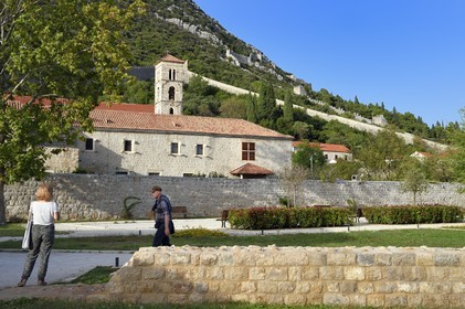 Croatie, Dalmatie, cote dalmate, presqu'ile de Peljesac, la vieille-ville de Ston, monastère Saint-Nicolas