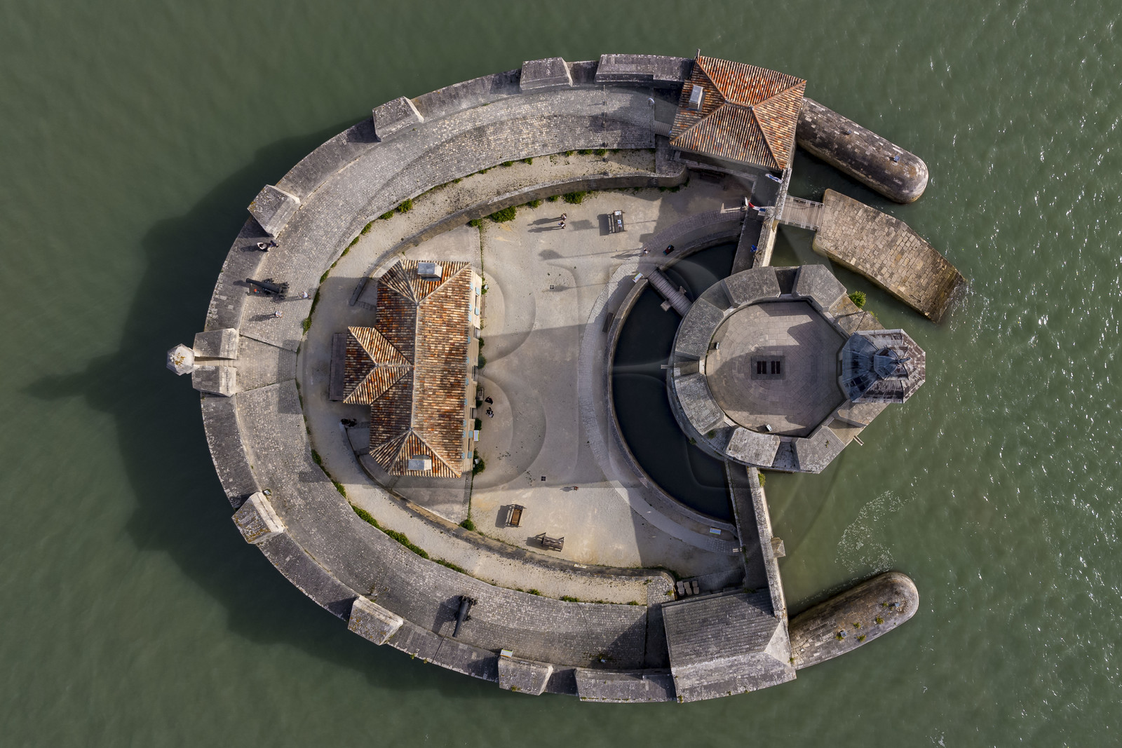 France, Charente-Maritime (17), Bourcefranc-le-Chapus, Fort Louvois aussi appellé Fort du Chapus (vue aérienne)