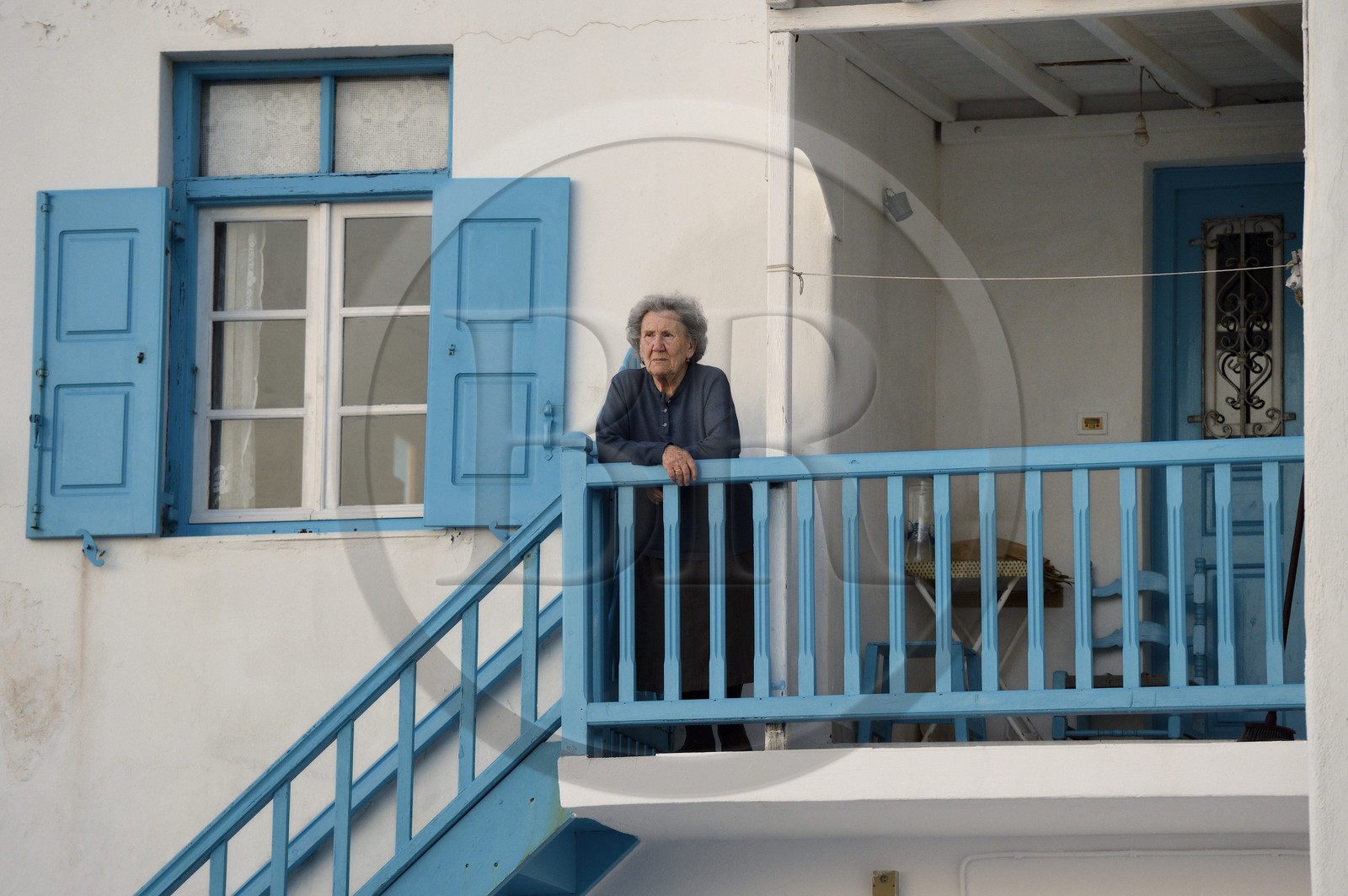 Grèce, Les Cyclades, mer Égée, île de Mykonos, Chora (Mykonos town), quartier de la petite Venise (Little Venice)