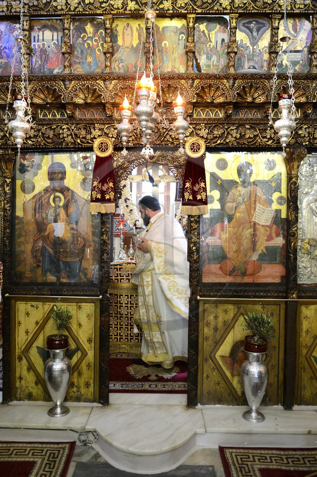 Grèce, Les Cyclades, mer Égée, île de Mykonos, Chora (Mykonos town), église Aghia Kiriaki (Saint Kiriaki)