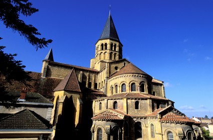 France, Saône-et-Loire (71), Paray-le-Monial, basilique du Sacré-Cúur partie orientale et tour octogonale