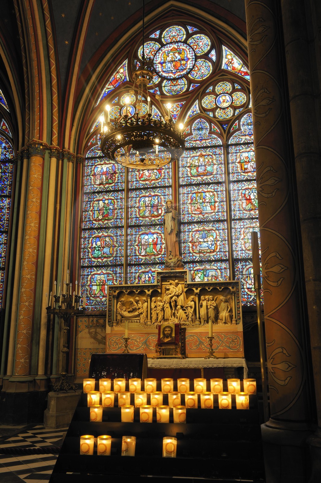France, Paris (75), Ile de la Cité, cathédrale Notre-Dame de Paris, chapelle du déambulatoire