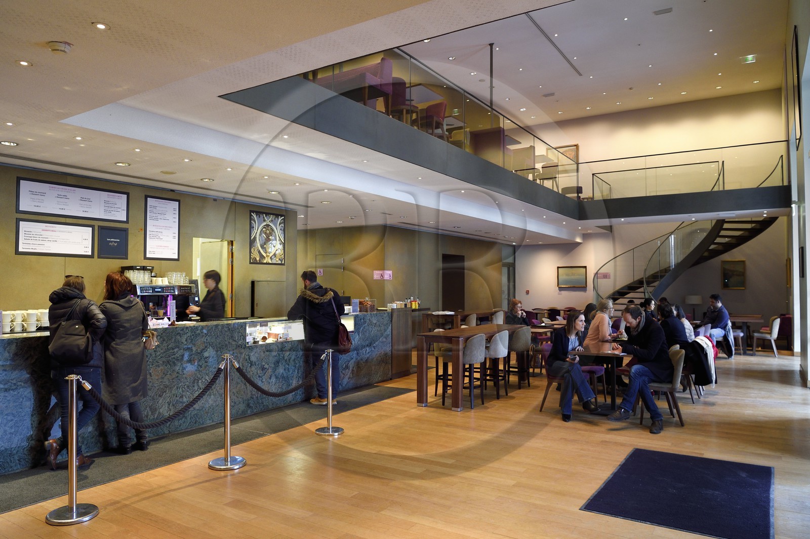 France, Paris (75), Le Petit Palais, construit à l'occasion de l'Exposition universelle de 1900 par l'architecte Charles Girault, le Café