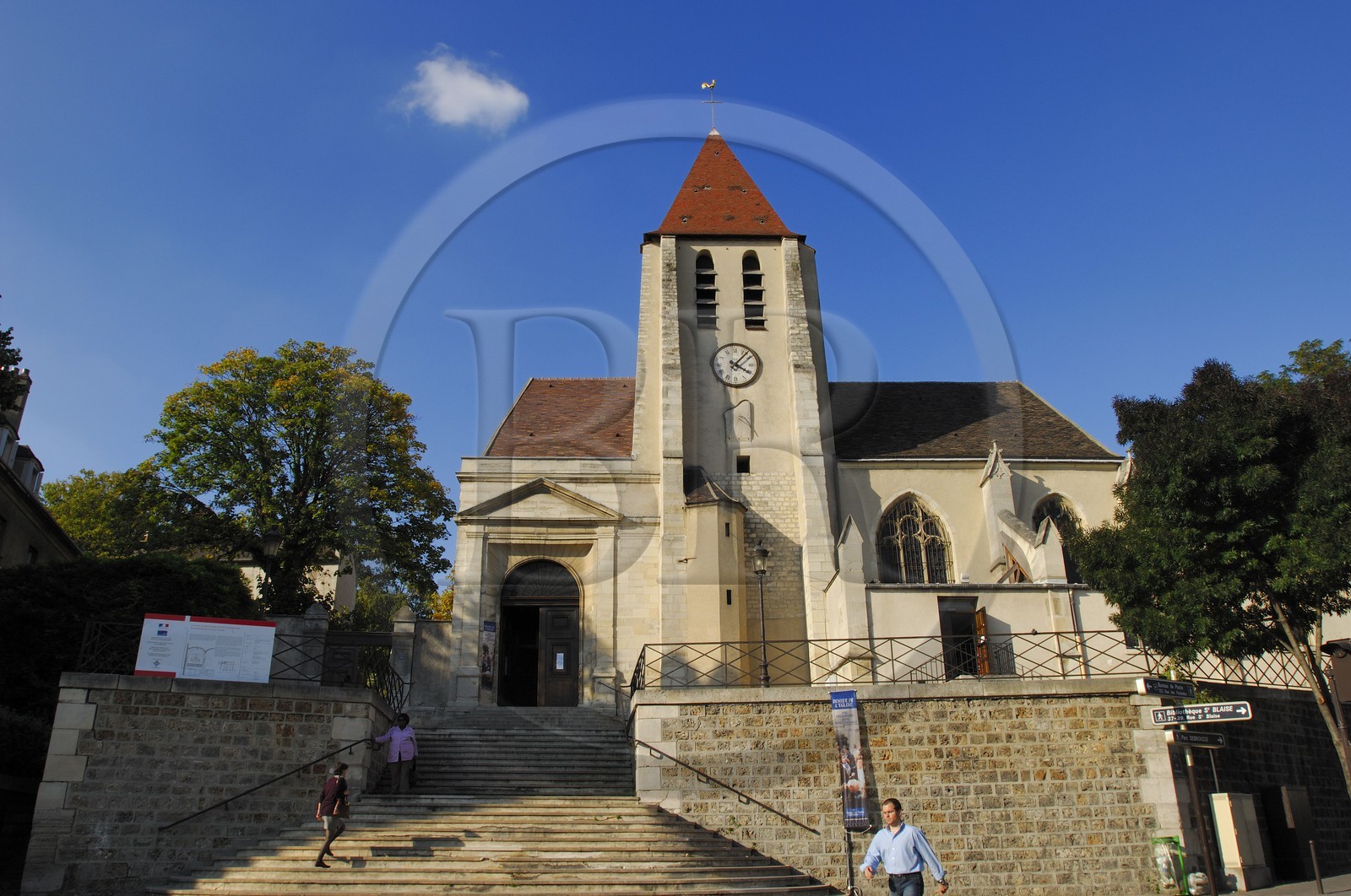 France, Paris (75), le village de Charonne, l'église Saint-Germain de Charonne