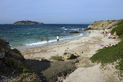 France, Var (83), Ile des Embiez, plage des Allemands