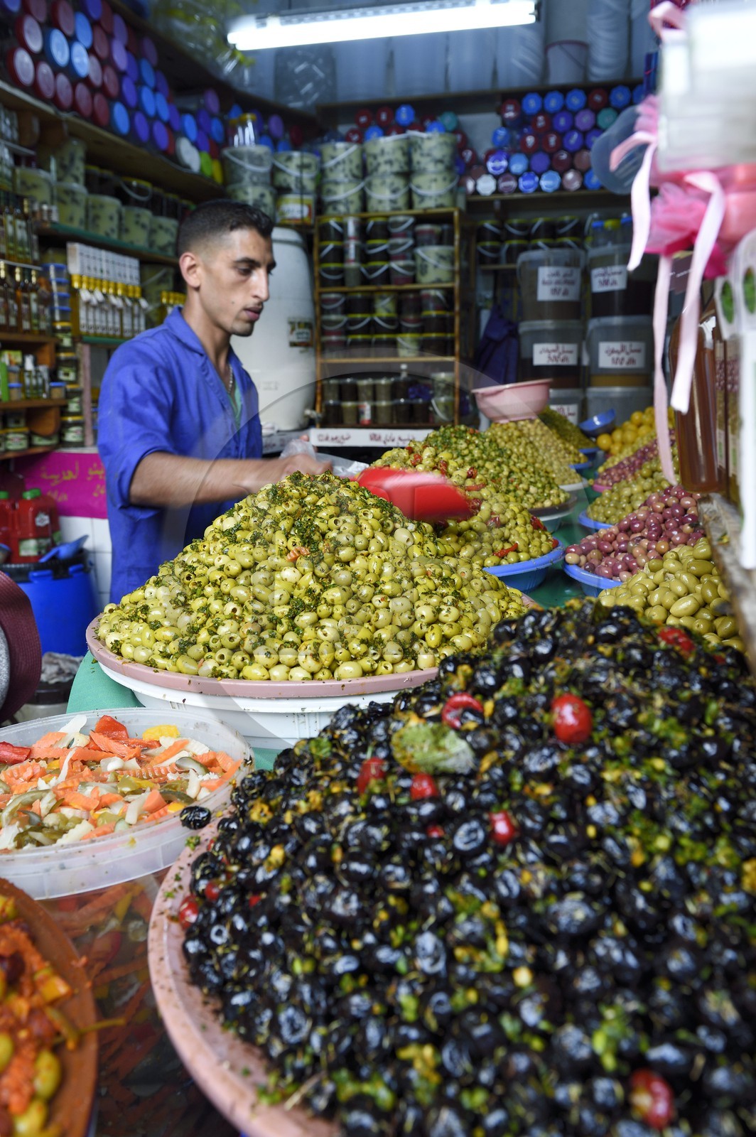 Maroc, Casablanca, quartier des Habous, marché aux Olives