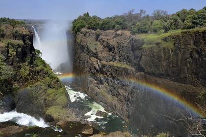 Zimbabwe, province de Matabeleland septentrional, fleuve Zambèze, les Chutes Victoria, classées Patrimoine Mondial de l'UNESCO
