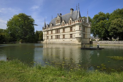 France, Indre-et-Loire (37), Vallée de la Loire classée Patrimoine Mondial de l' UNESCO, château d' Azay-le-Rideau