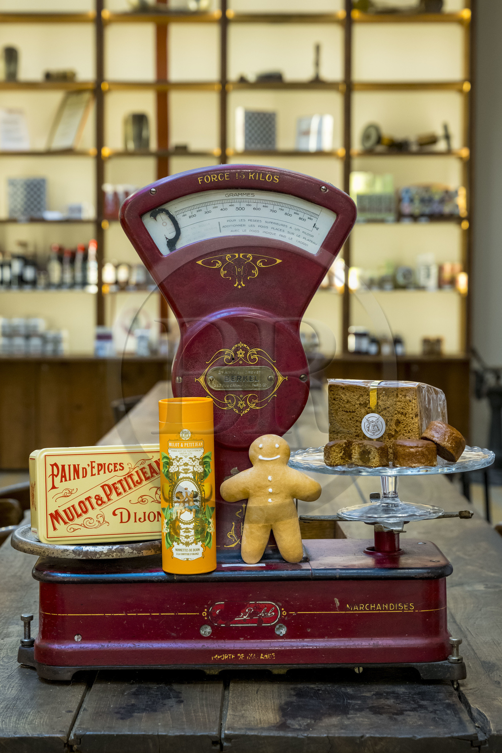 France, Côte-d'Or (21), Dijon, la fabrique de pains d'épices de la la maison Mulot et Petitjean, les produits phares