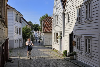 Norvège, Rogaland, Stavanger, maison en bois de la vieille ville