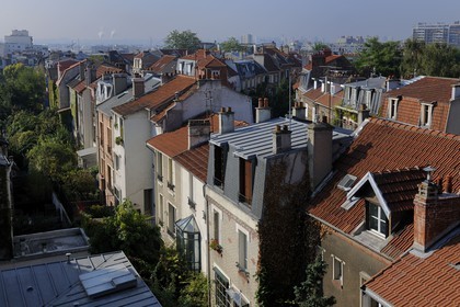 France, Paris (75), 20ème arr, La campagne à Paris maisons avec jardins au coeur de la ville, le quartier du film le Petit Nicolas