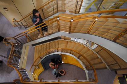 Italie, croisière à bord du Silvershadow de la compagnie Silversea, le grand escalier
