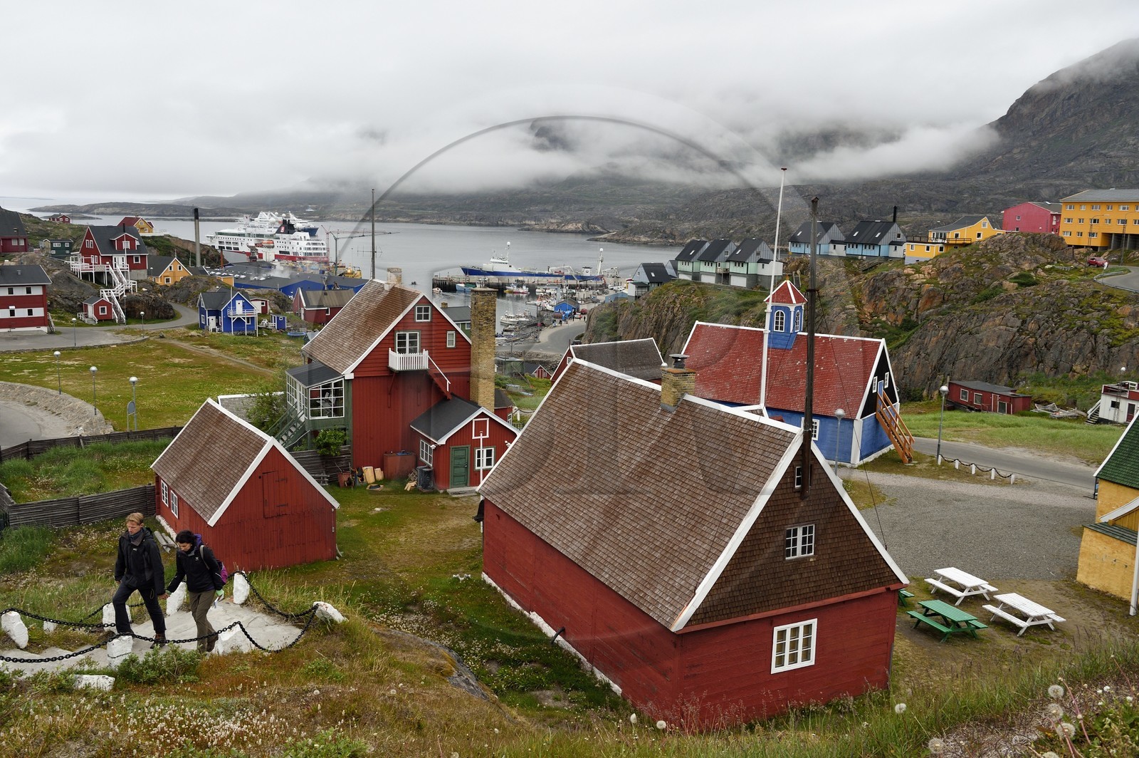 Groenland, région du centre ouest, Sisimiut (autrefois Holsteinsborg) dans la baie de Kangerluarsunnguaq