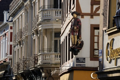 France, Haut-Rhin (68), Mulhouse, le café Guillaume Tell passage de l'Hôtel de Ville