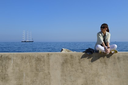 Principauté de Monaco, Monaco, Monte Carlo, plage de Larvotto