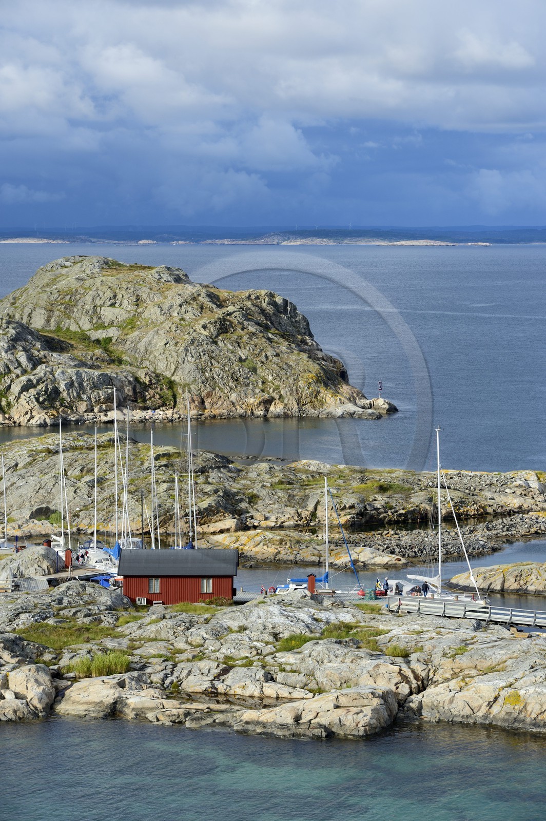 Suède, Västra Götaland, Väderöarna (iles météo) au large de Fjällbacka, le petit port