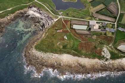 France, Finistère (29), Ile de Batz (vue aérienne)