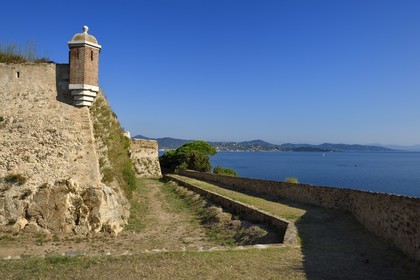 France, Var (83), Saint-Tropez, échauguette de la citadelle du XVIe siècle
