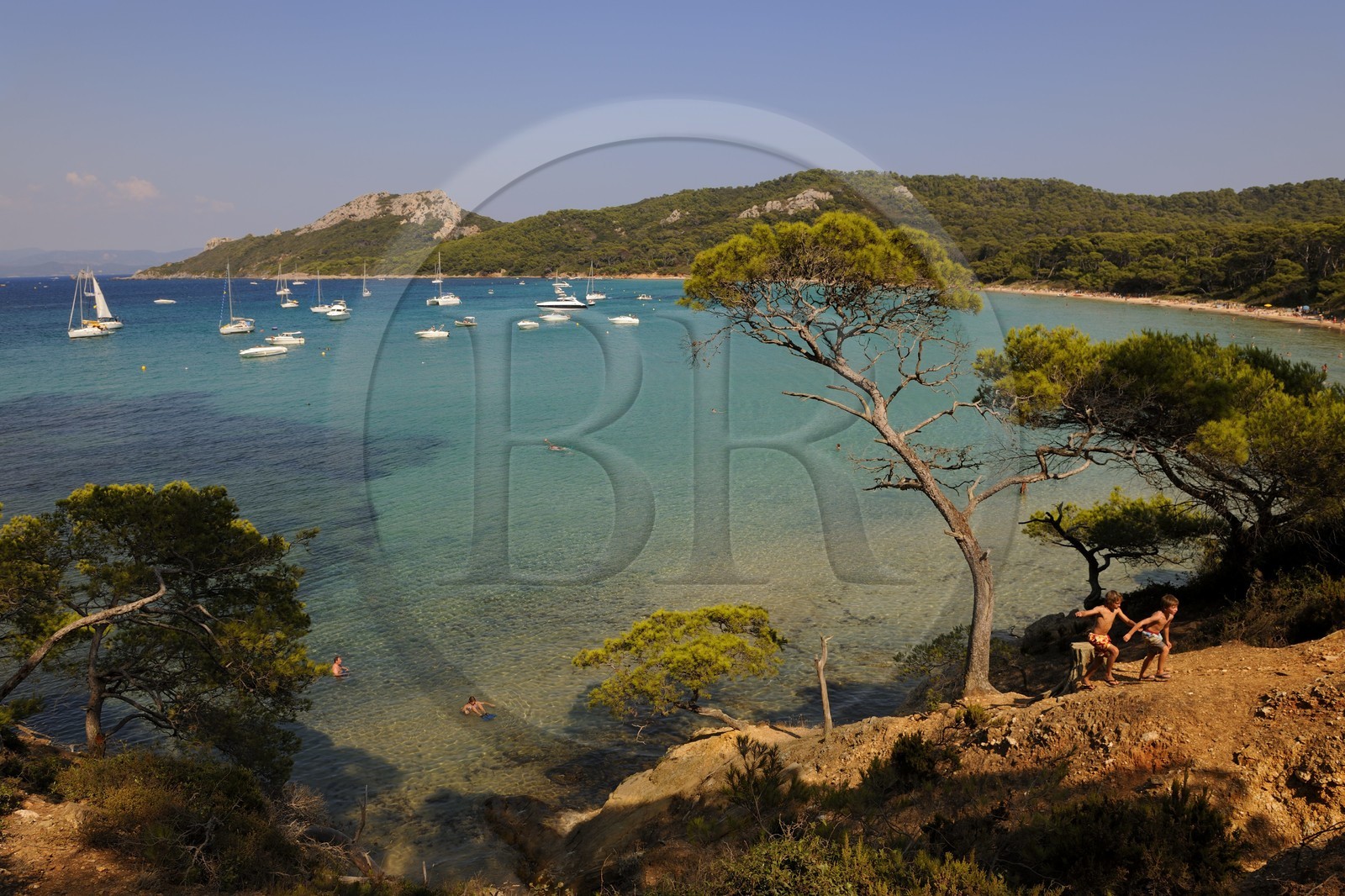 France, Var (83), Iles d'Hyères, parc national de Port-Cros, île de Porquerolles, la Plage Notre Dame