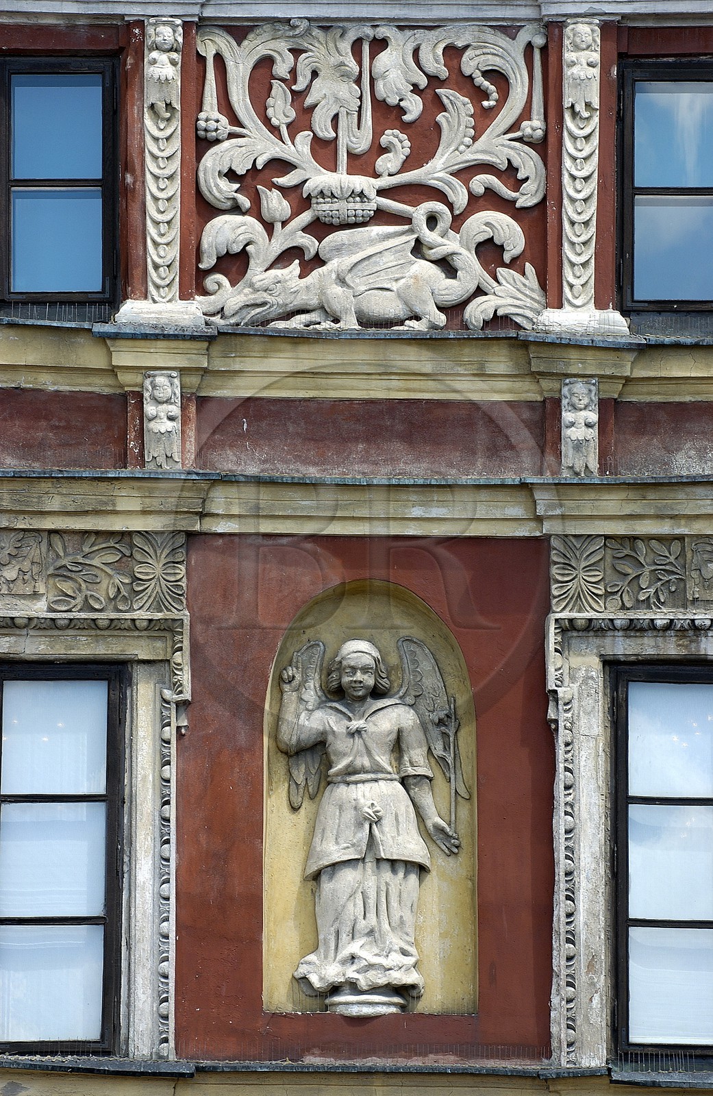 Pologne, région de Lublin, ville Renaissance de Zamosc classé Patrimoine Mondial de l' UNESCO, maison dite à l' Ange construite par de riches commerçants arméniens sur la place du marché, musée de la ville