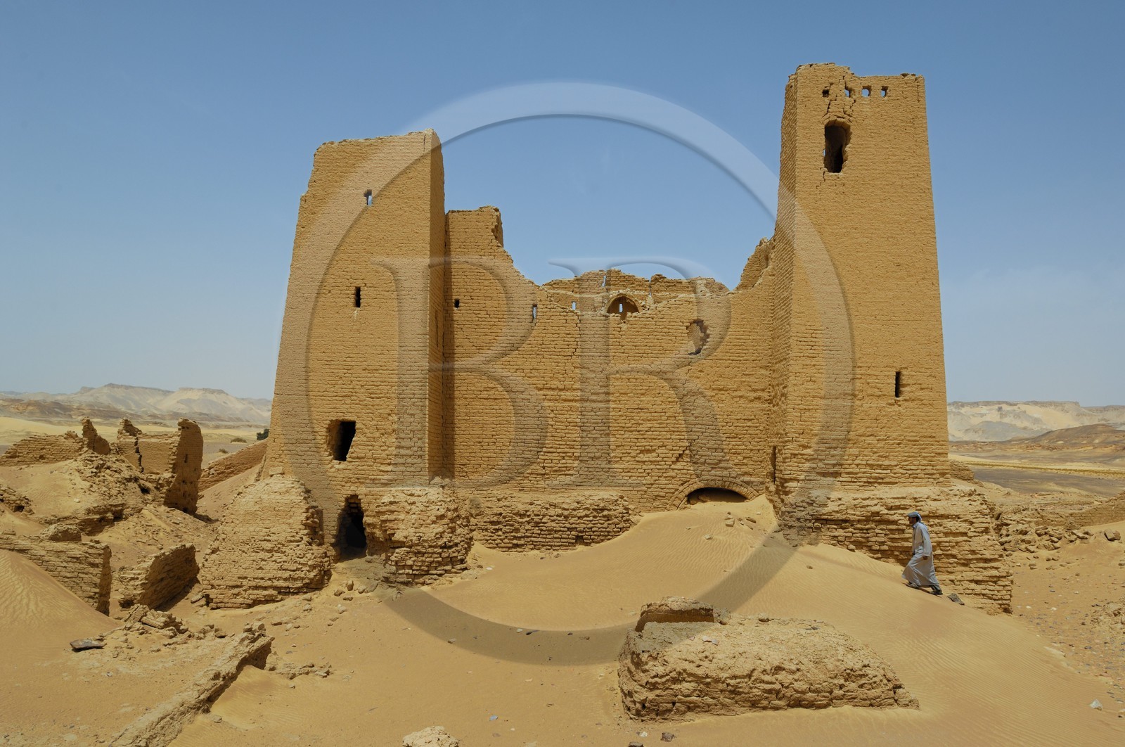 Egypte, Haute-Egypte, désert libyque, forteresse de Umm el-Dabadib au nord-est de Kharga