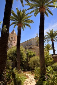 France, Alpes-Maritimes (06), Cannes, Iles de Lérins, Ile de Saint-Honorat, Abbaye de Lérins, l'église abbatiale et le monastère
