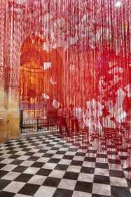 France, Bouches-du-Rhône (13), Aix en Provence, Chapelle de la Visitation, exposition de l'artiste japonaise Chiharu Shiota - Beyond Consciousness