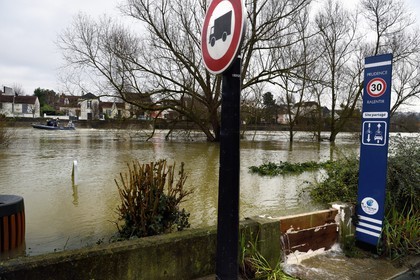 France, Val-de-Marne (94), Le Perreux-sur-Marne, les bords de Marne inondés