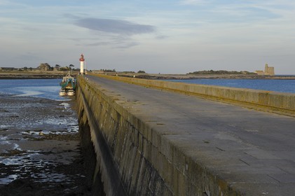 France, Manche (50), Val de Saire, port de Saint-Vaast-la-Hougue et son fort Vauban classé Patrimoine Mondial de l'UNESCO de l'Ilet Vauban sur l'Ile de Tatihou