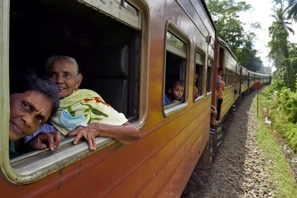 Sri Lanka, Province du Sud, train de Colombo à Galle vers Kosgoda