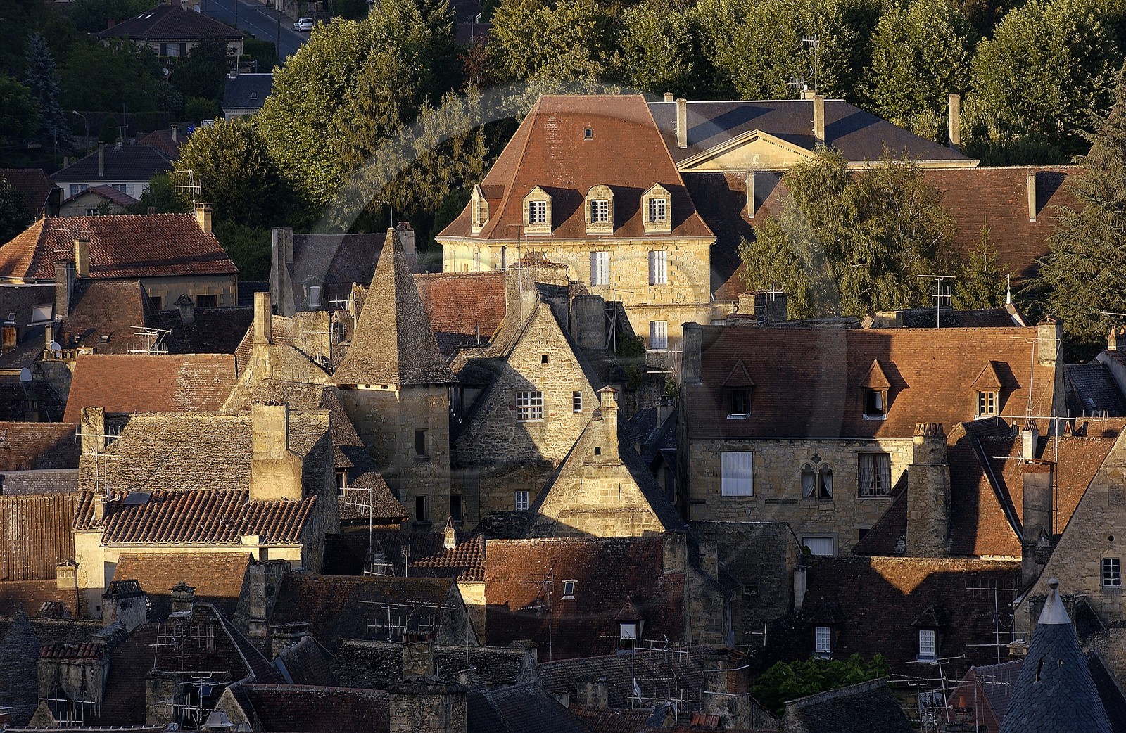 France, Dordogne (24), les toits de Sarlat-la-Can