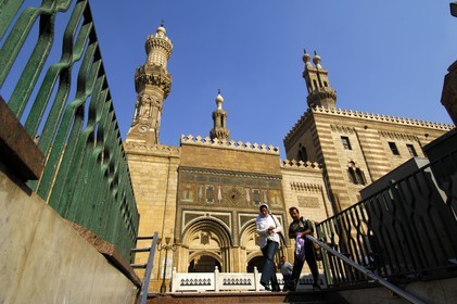 Egypte, Le Caire, entrée principale de la Mosquée El-Azhar