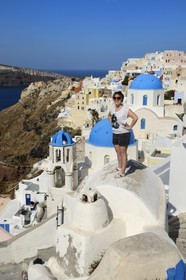 Grèce, Les Cyclades, mer Égée, île de Santorin (Thira ou Théra),